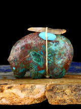 Chrysocolla Bear Zuni Fetish