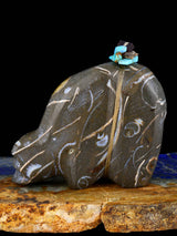Fossil Stone Bear Zuni Fetish