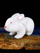 White Marble Rabbit Zuni Fetish