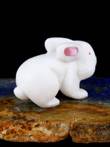 White Marble Rabbit Zuni Fetish