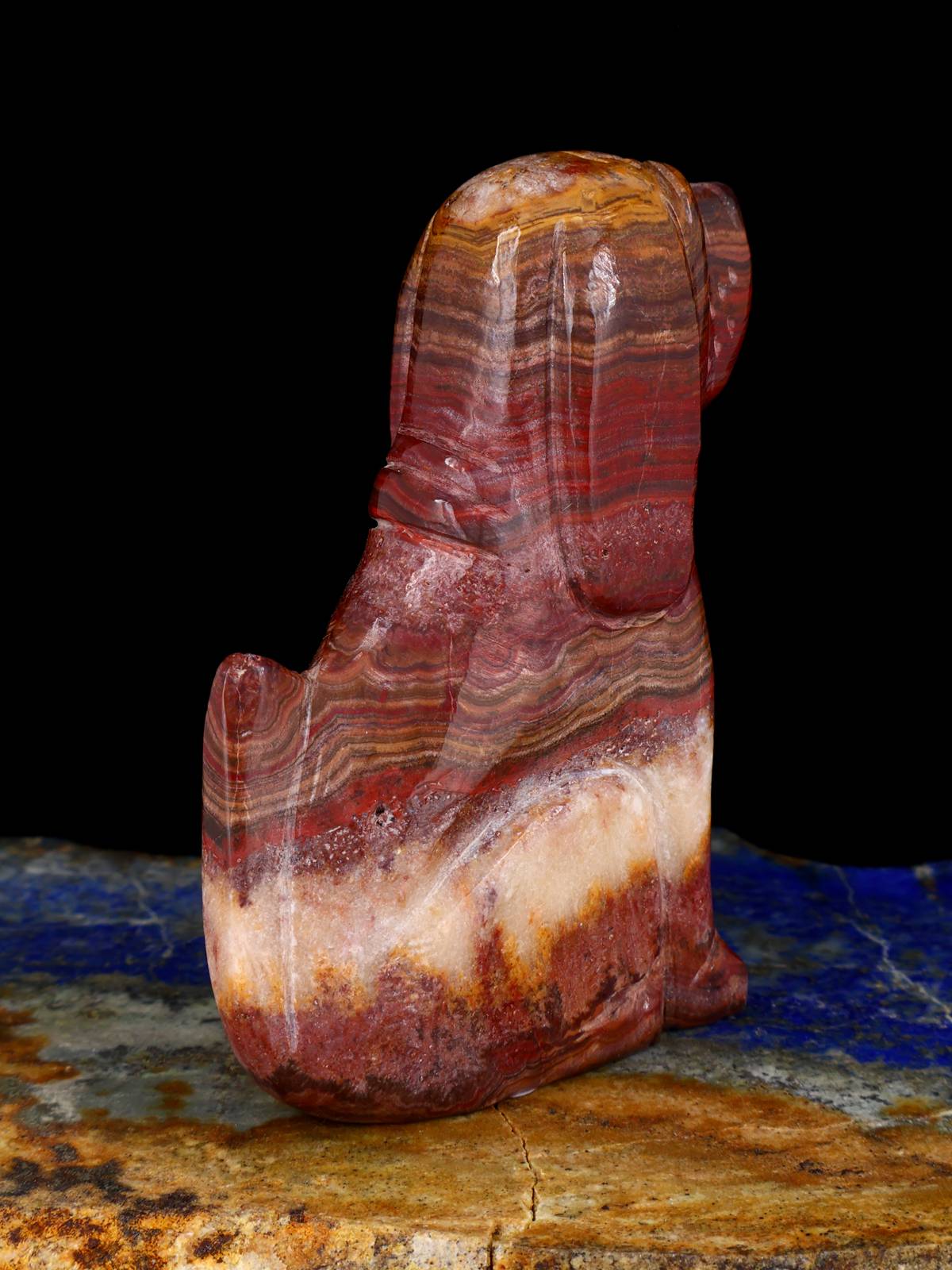 Onyx Dog Zuni Fetish - PuebloDirect.com