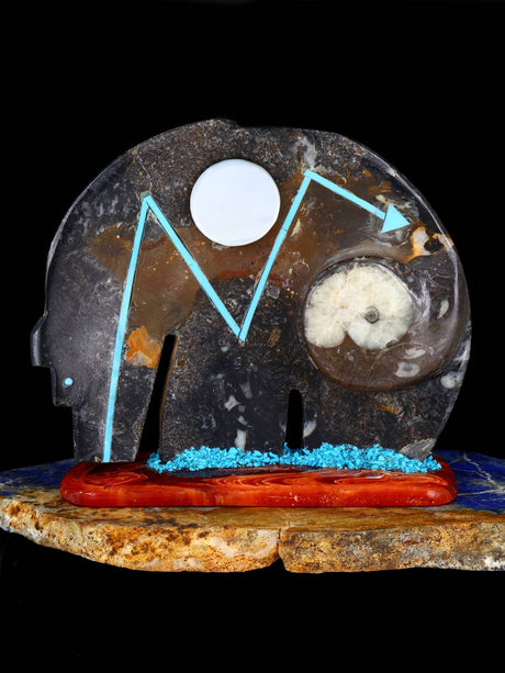 Large Fossil Stone Bear Zuni Fetish