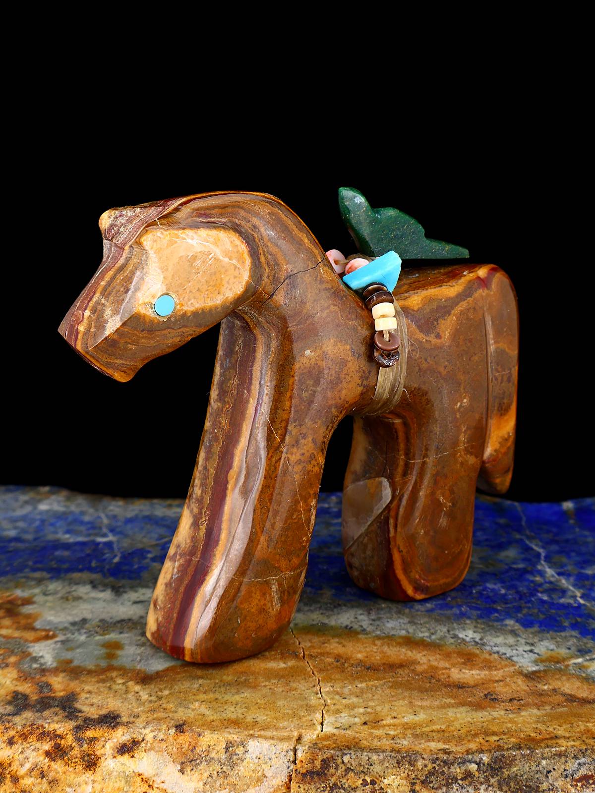 Onyx Horse Zuni Fetish