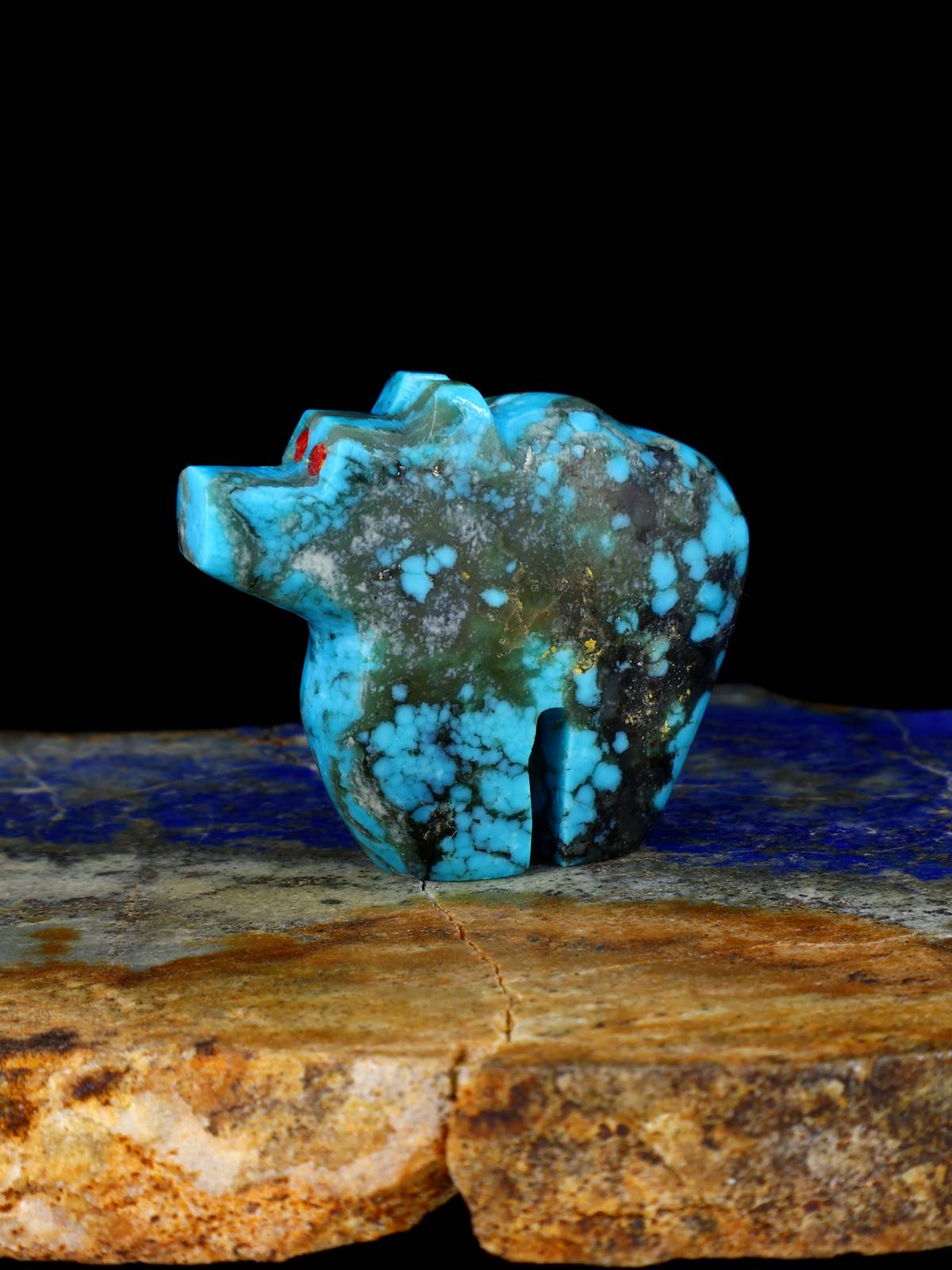 Turquoise Bear Zuni Fetish - PuebloDirect.com