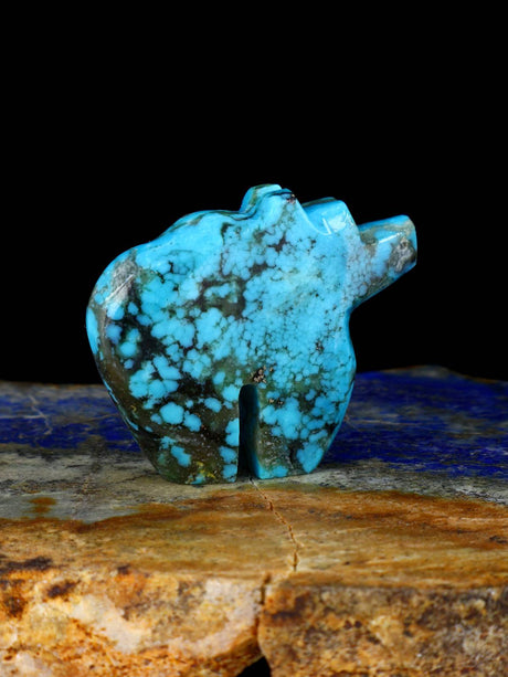 Turquoise Bear Zuni Fetish - PuebloDirect.com
