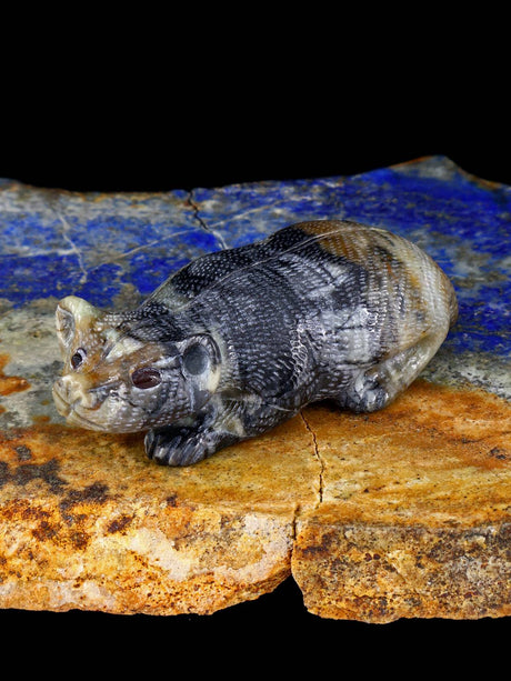 Picasso Marble Badger Zuni Fetish - PuebloDirect.com