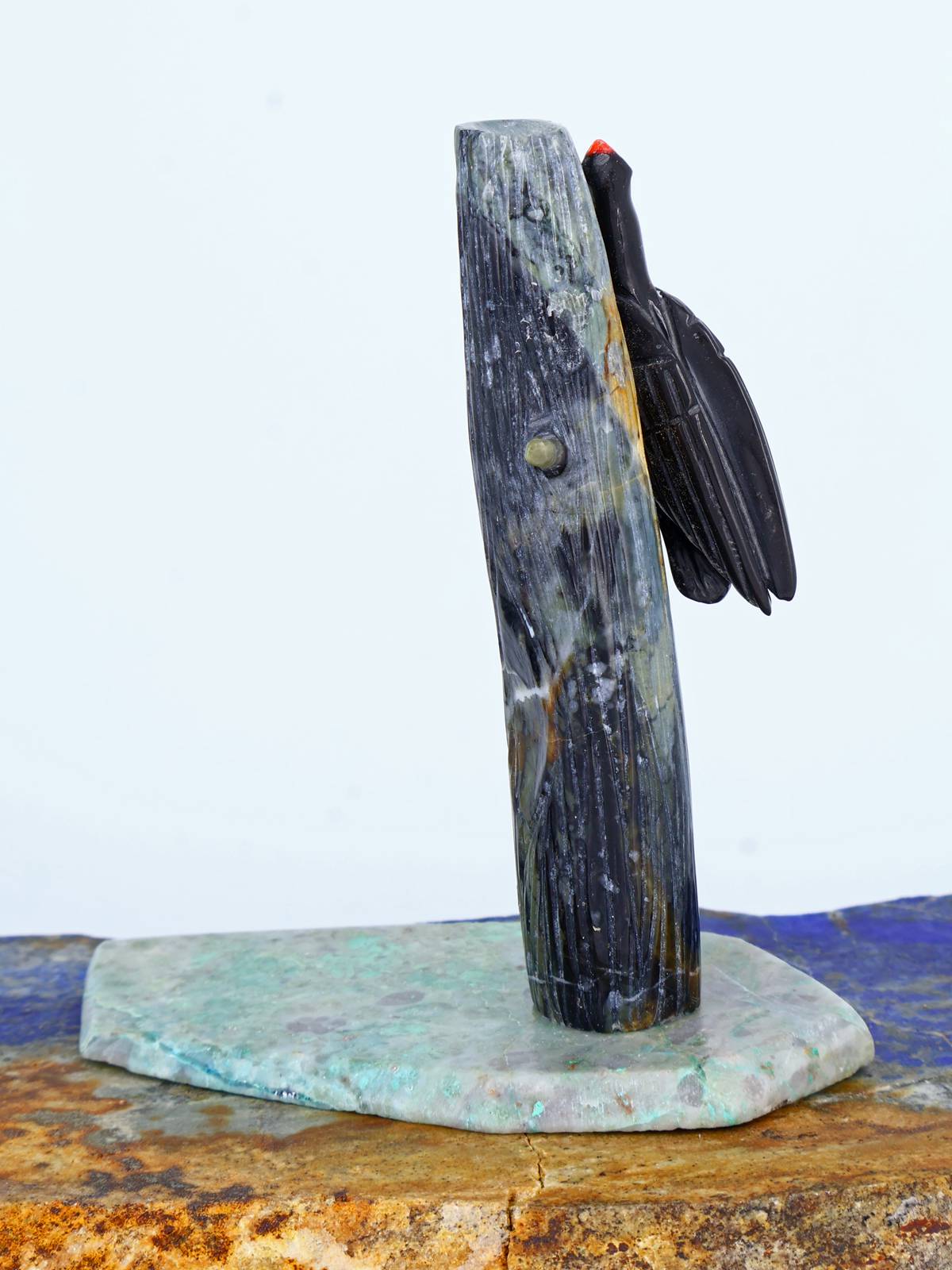 Black Jet Bird Zuni Fetish - PuebloDirect.com