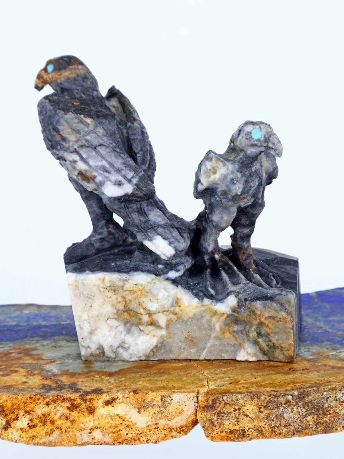 Picasso Marble Eagles Zuni Fetish - PuebloDirect.com