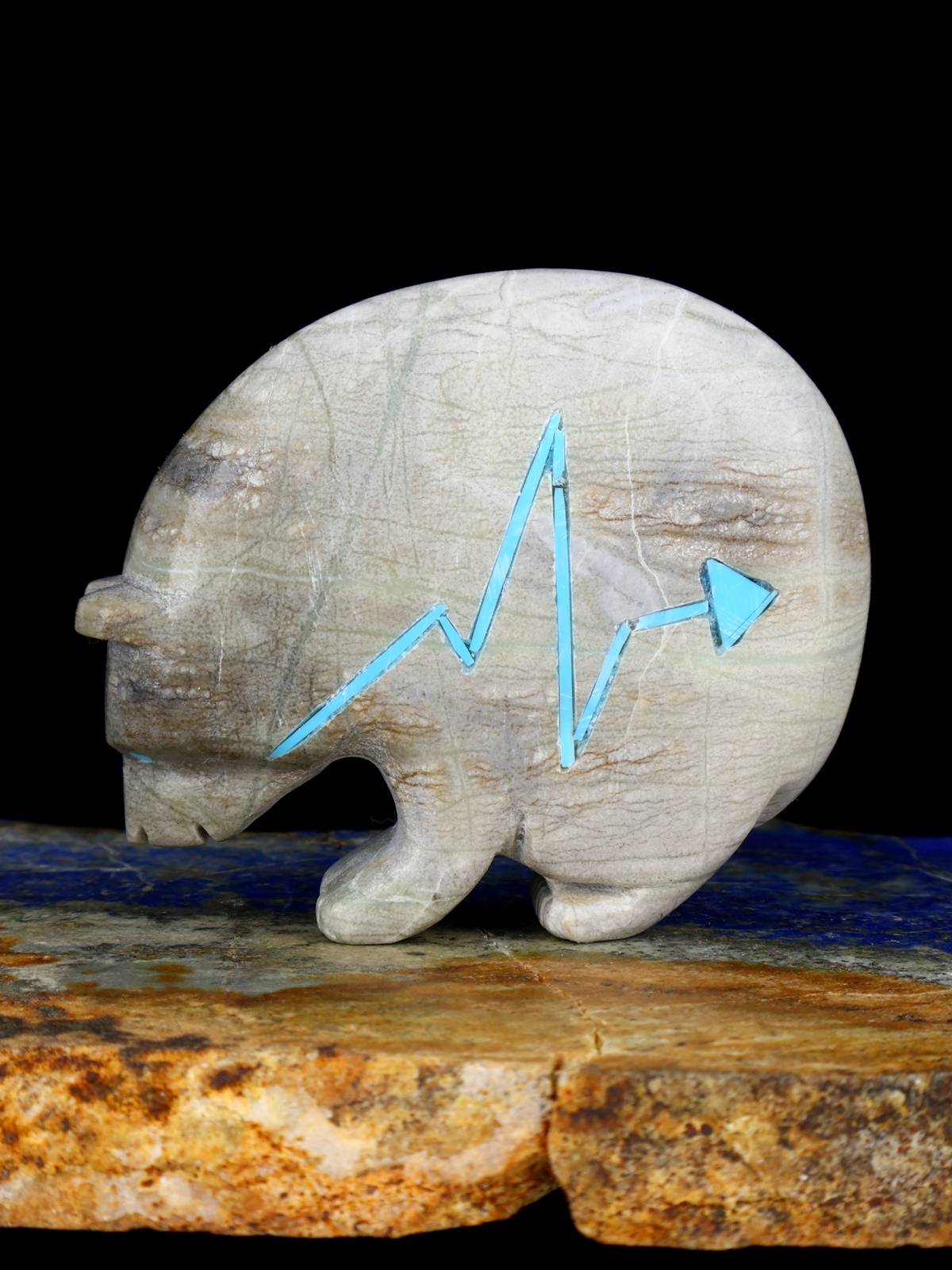 Picasso Marble Bear Zuni Fetish