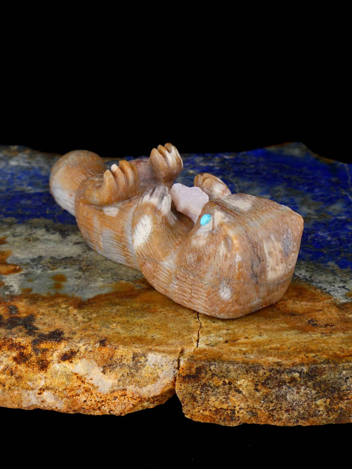 Picasso Marble Otter Zuni Fetish