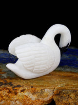 Hibou d'albâtre orange Zuni Fetish