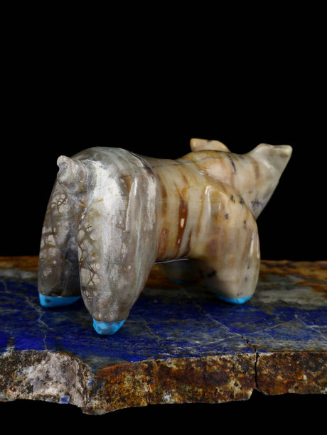 Picasso Marble Pig Zuni Fetish - PuebloDirect.com