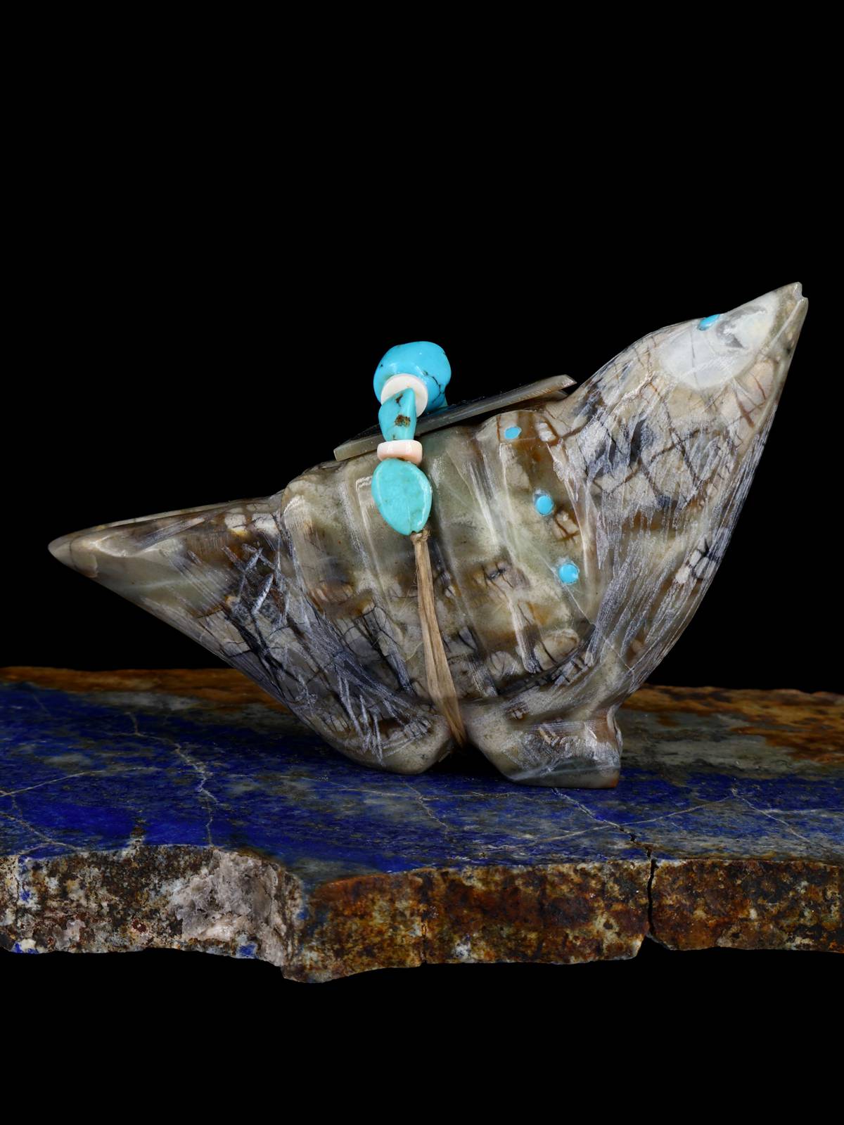 Picasso Marble Eagle Zuni Fetish - PuebloDirect.com