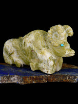 Serpentine Bighorn Sheep Zuni Fetish - PuebloDirect.com