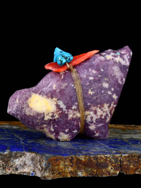 Lepidolite Coyote Zuni Fetish - PuebloDirect.com