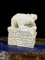 Zuni Fish Rock Bear Family Zuni Fetish - PuebloDirect.com