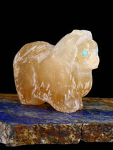Honey Onyx Dog Zuni Fetish - PuebloDirect.com