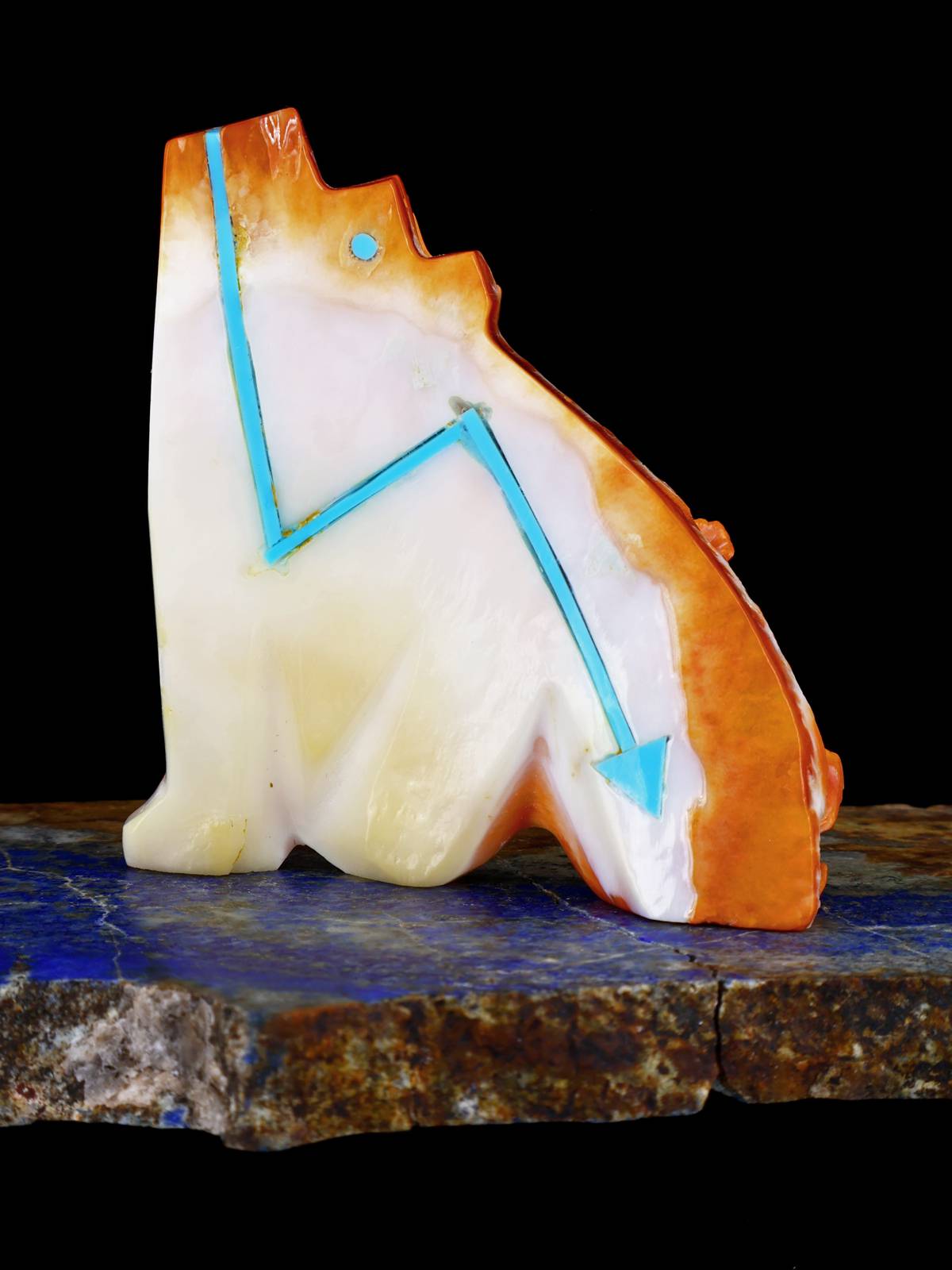 Spiny Oyster Coyote Zuni Fetish - PuebloDirect.com