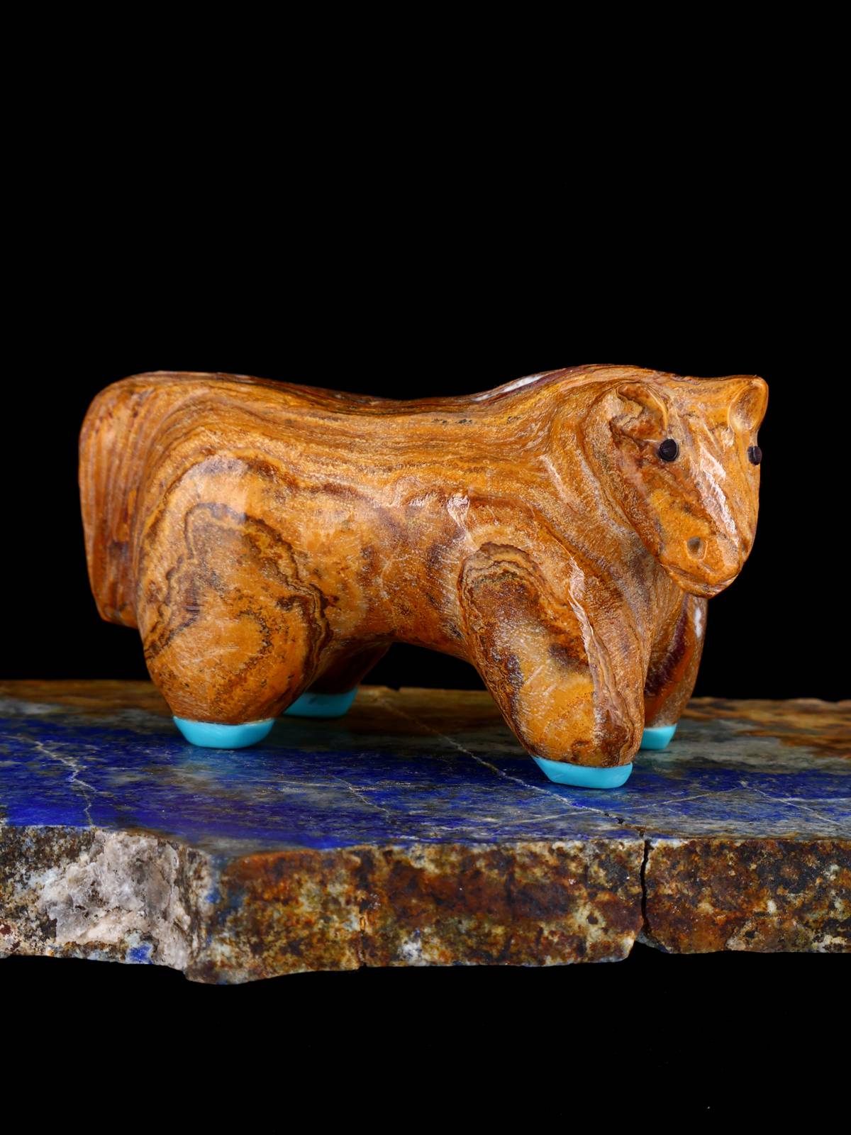 Onyx Horse Zuni Fetish - PuebloDirect.com