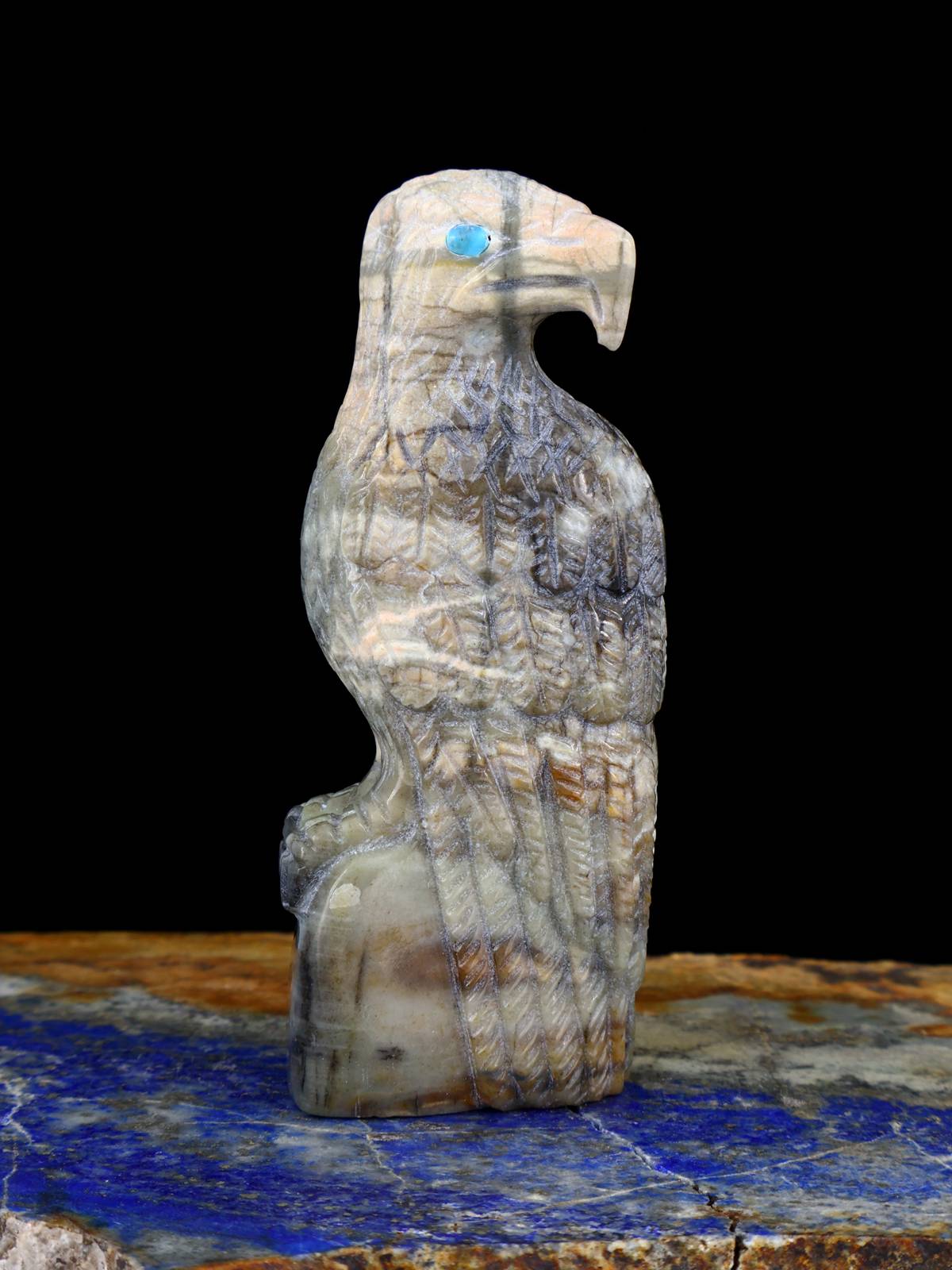 Picasso Marble Eagle Zuni Fetish - PuebloDirect.com