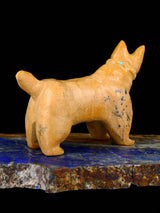 Travertine Dog Zuni Fetish - PuebloDirect.com