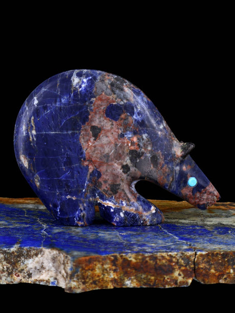 Sodalite Bear Zuni Fetish - PuebloDirect.com