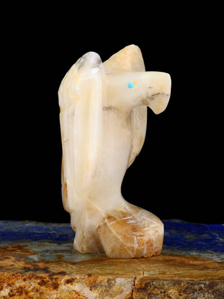 Onyx Eagle Zuni Fetish - PuebloDirect.com