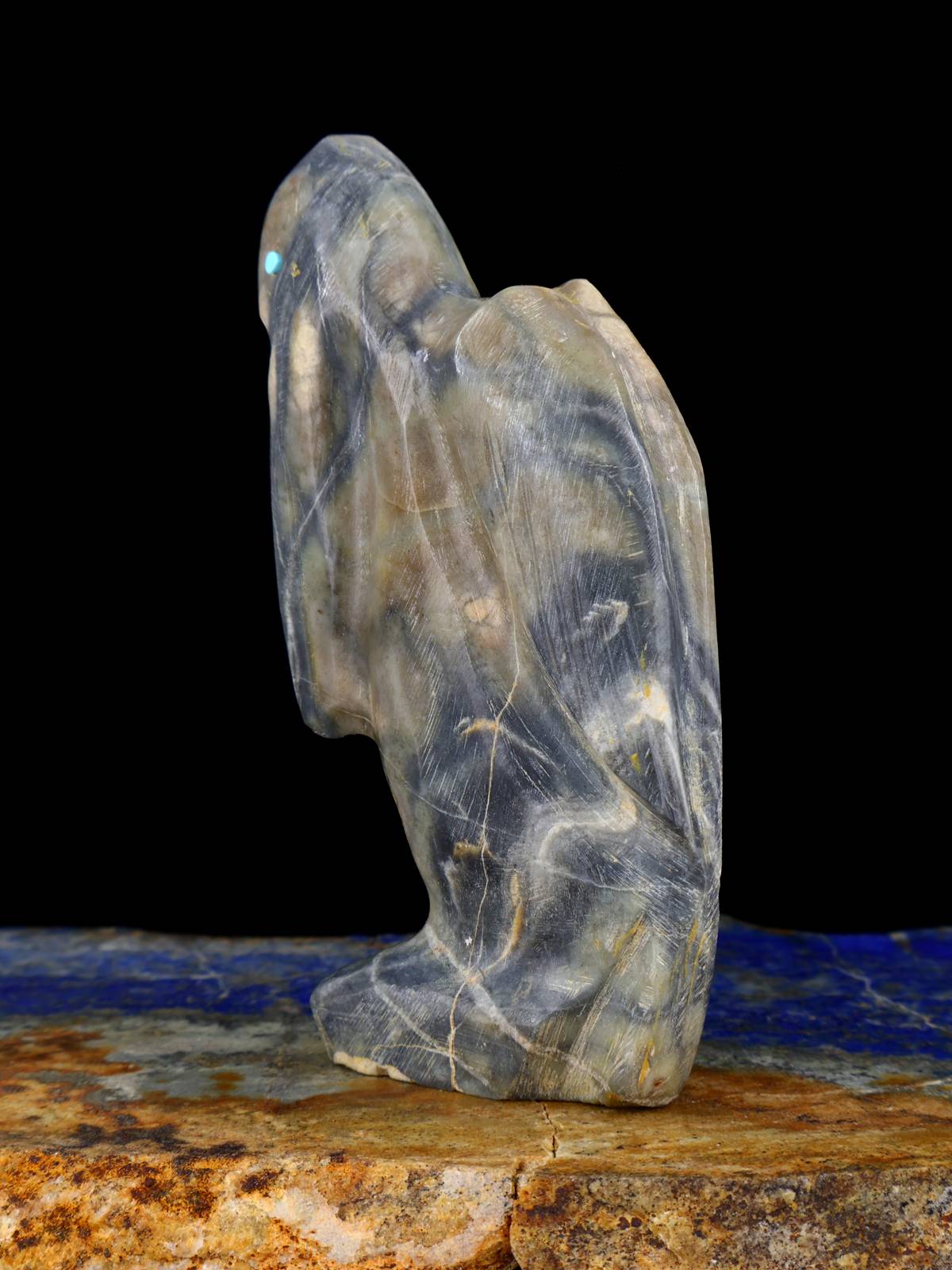 Picasso Marble Bird Zuni Fetish - PuebloDirect.com