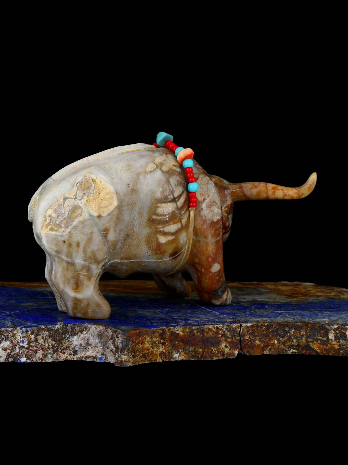 Picasso Marble Bull Zuni Fetish - PuebloDirect.com