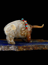 Picasso Marble Bull Zuni Fetish - PuebloDirect.com