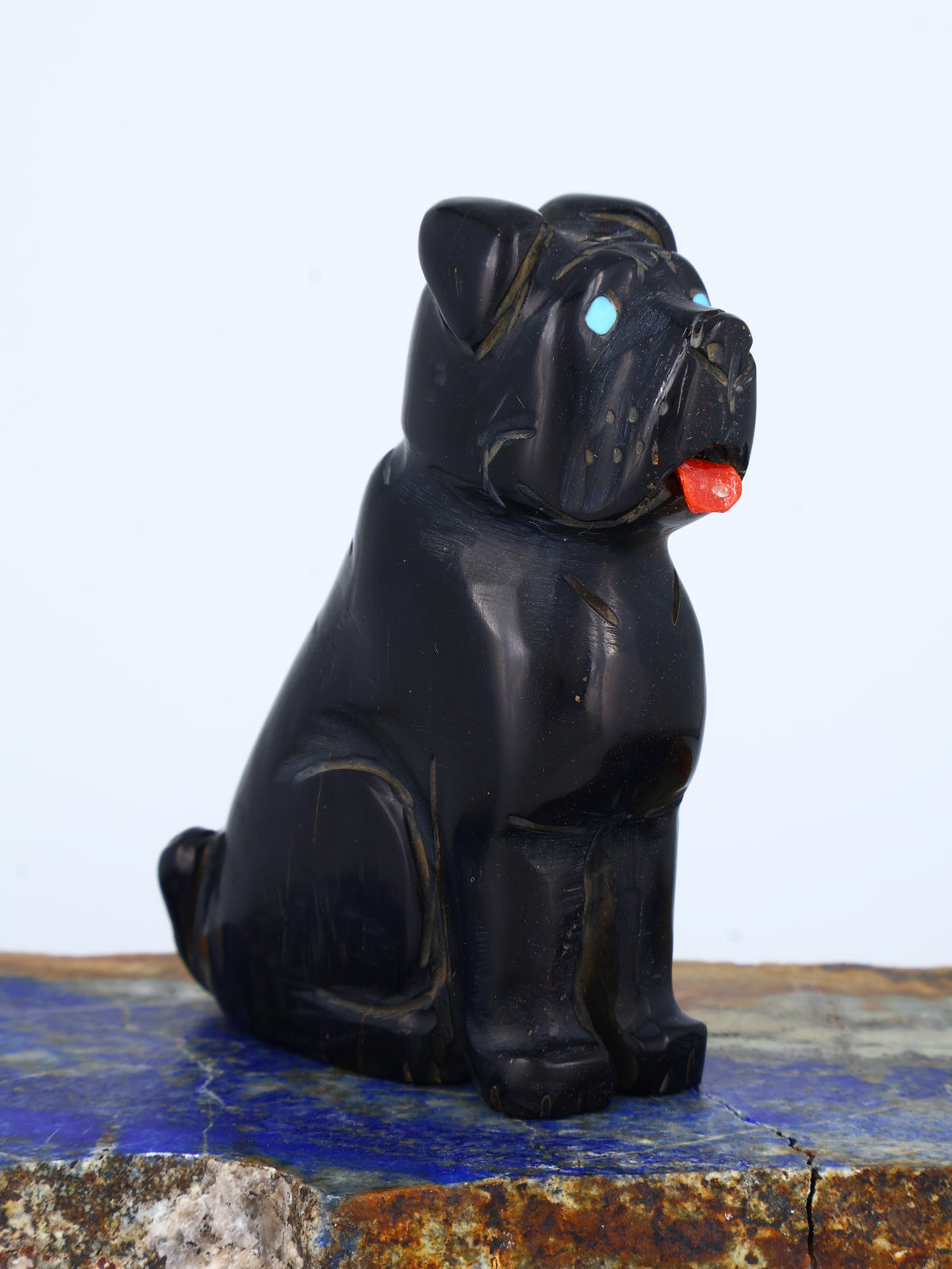 Black Jet Dog Zuni Fetish