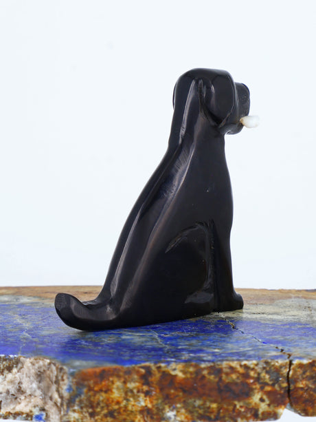 Black Jet Dog Zuni Fetish