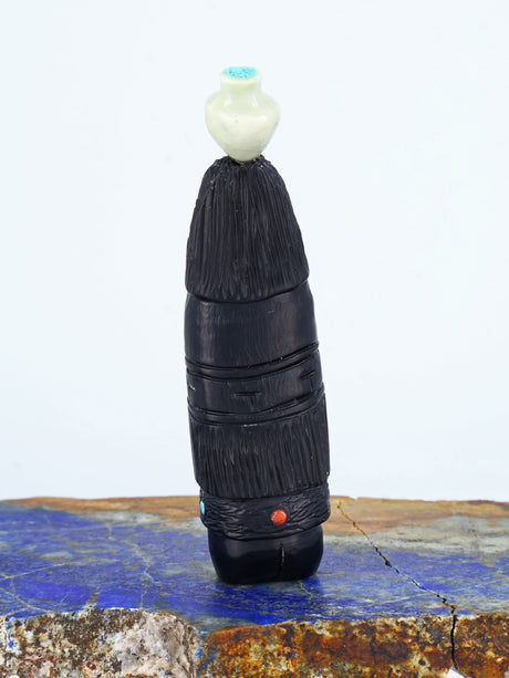 Negro Jet Maiden Zuni Fetiche