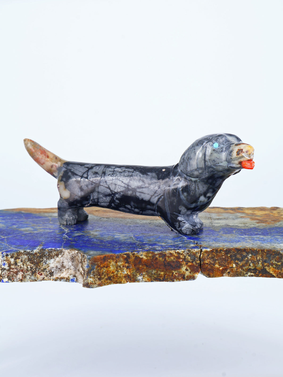 Picasso Marble Dog Zuni Fetish