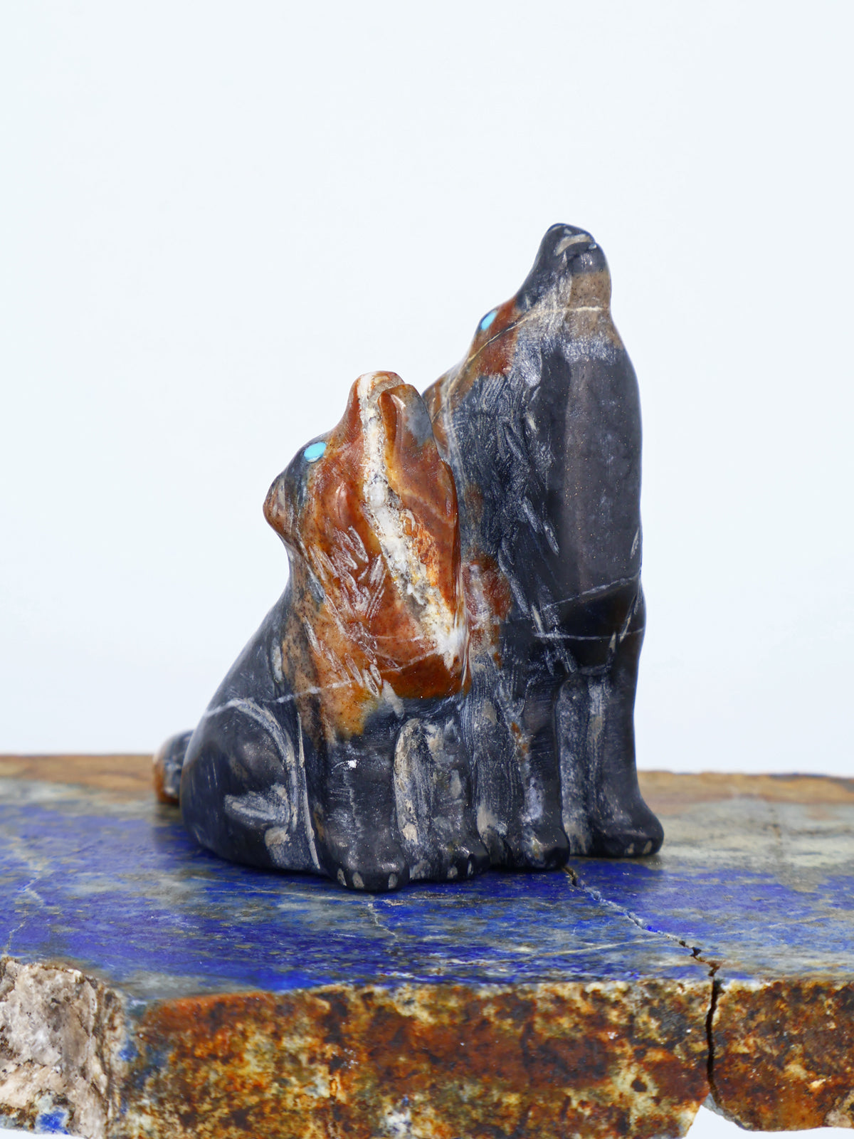 Picasso Marble Coyotes Zuni Fetish
