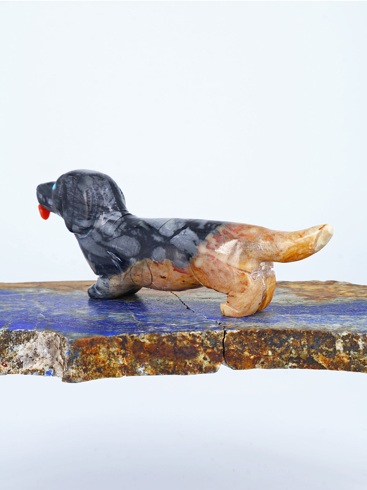Picasso Marble Dog Zuni Fetish