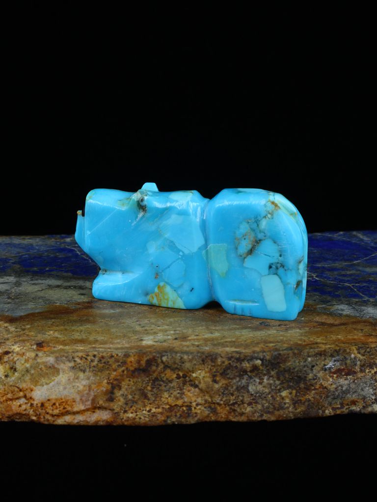 Turquoise Bear Zuni Fetish - PuebloDirect.com