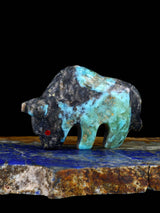Turquoise Buffalo Zuni Fetish