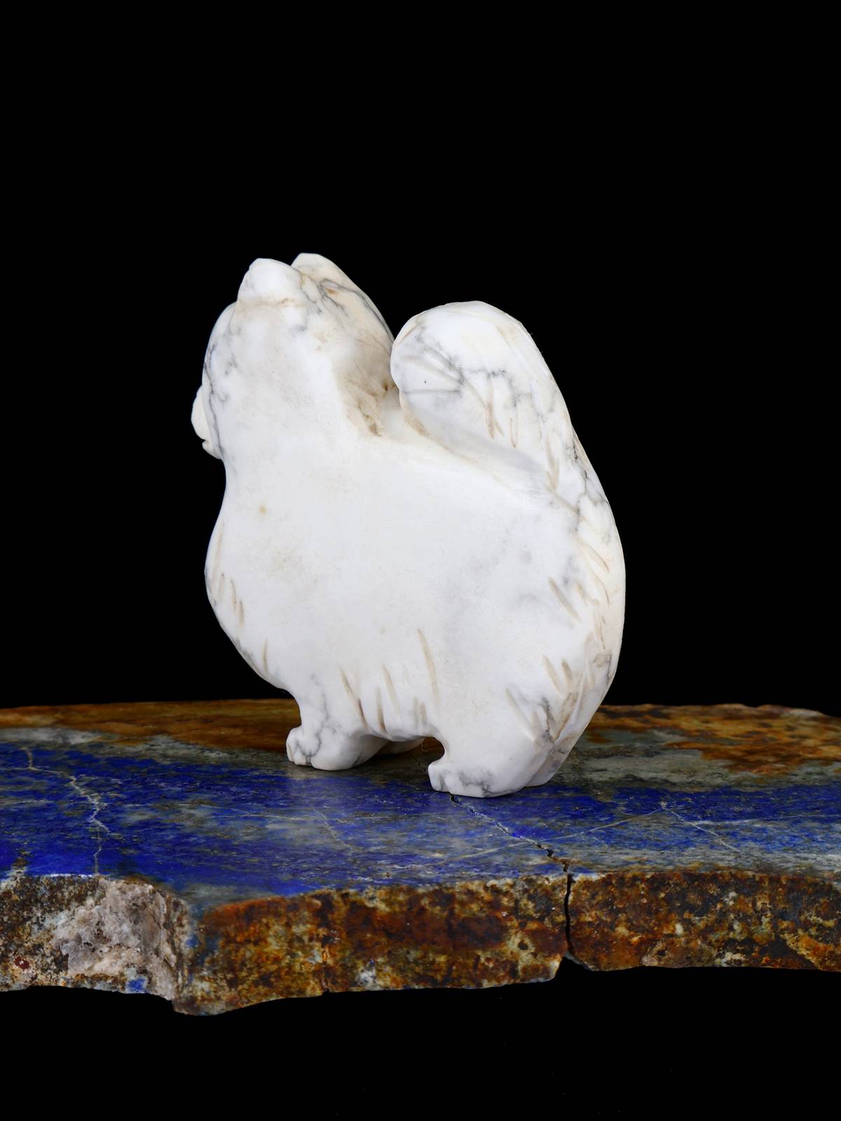 Marble Dog Zuni Fetish