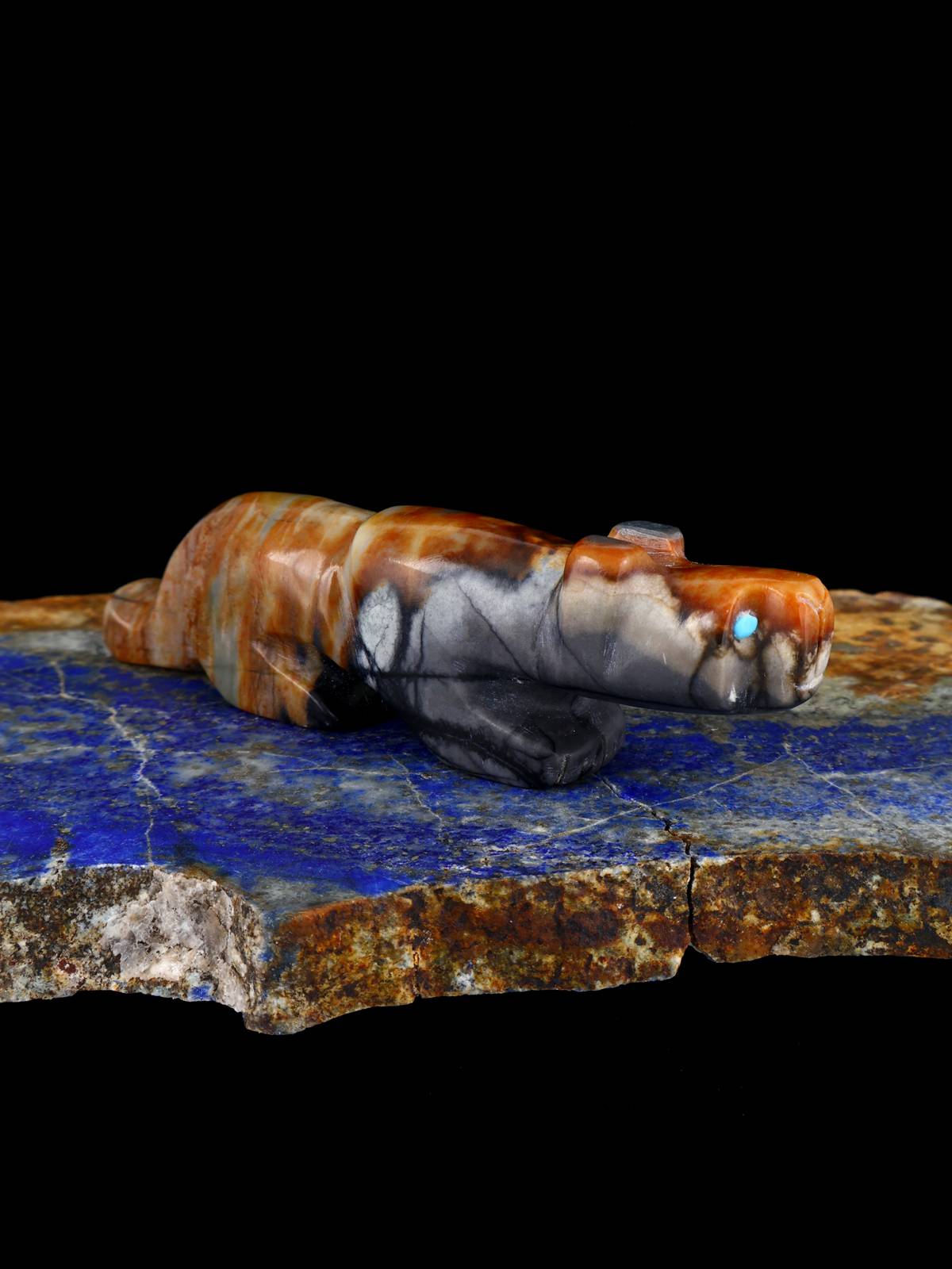 Picasso Marble Mountain Lion Zuni Fetish