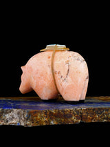 Orange Alabaster Bear Zuni Fetish