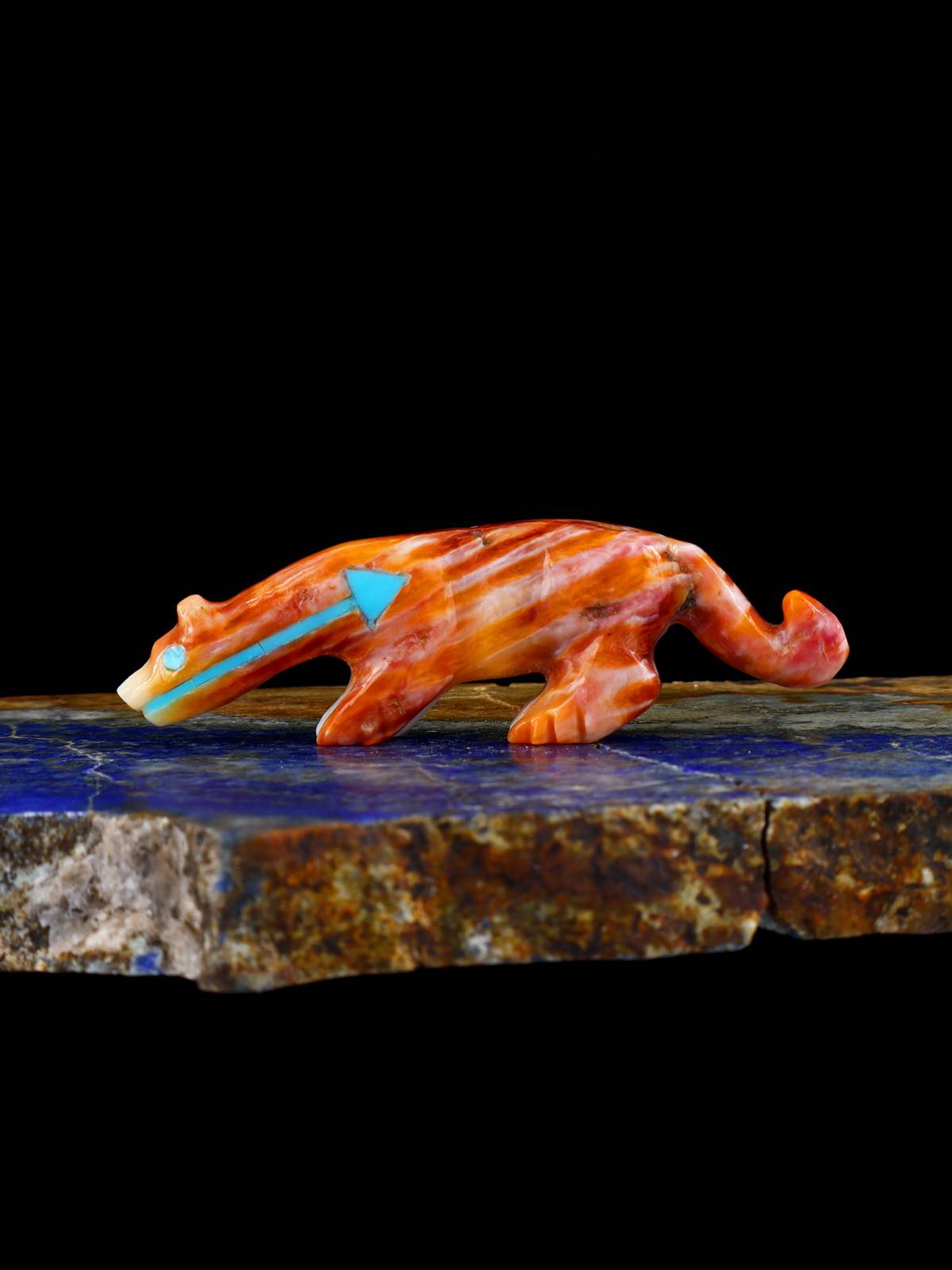 Spiny Oyster Mountain Lion Zuni Fetish