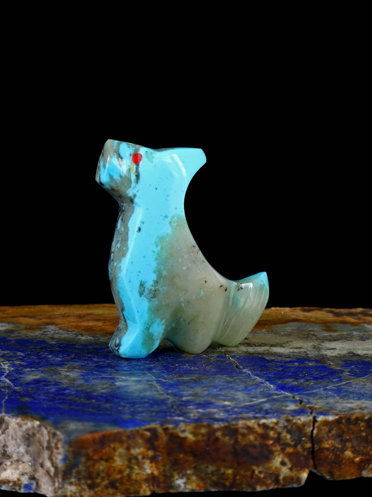Turquoise Coyote Zuni Fetish