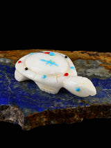 White Marble Turtle Zuni Fetish