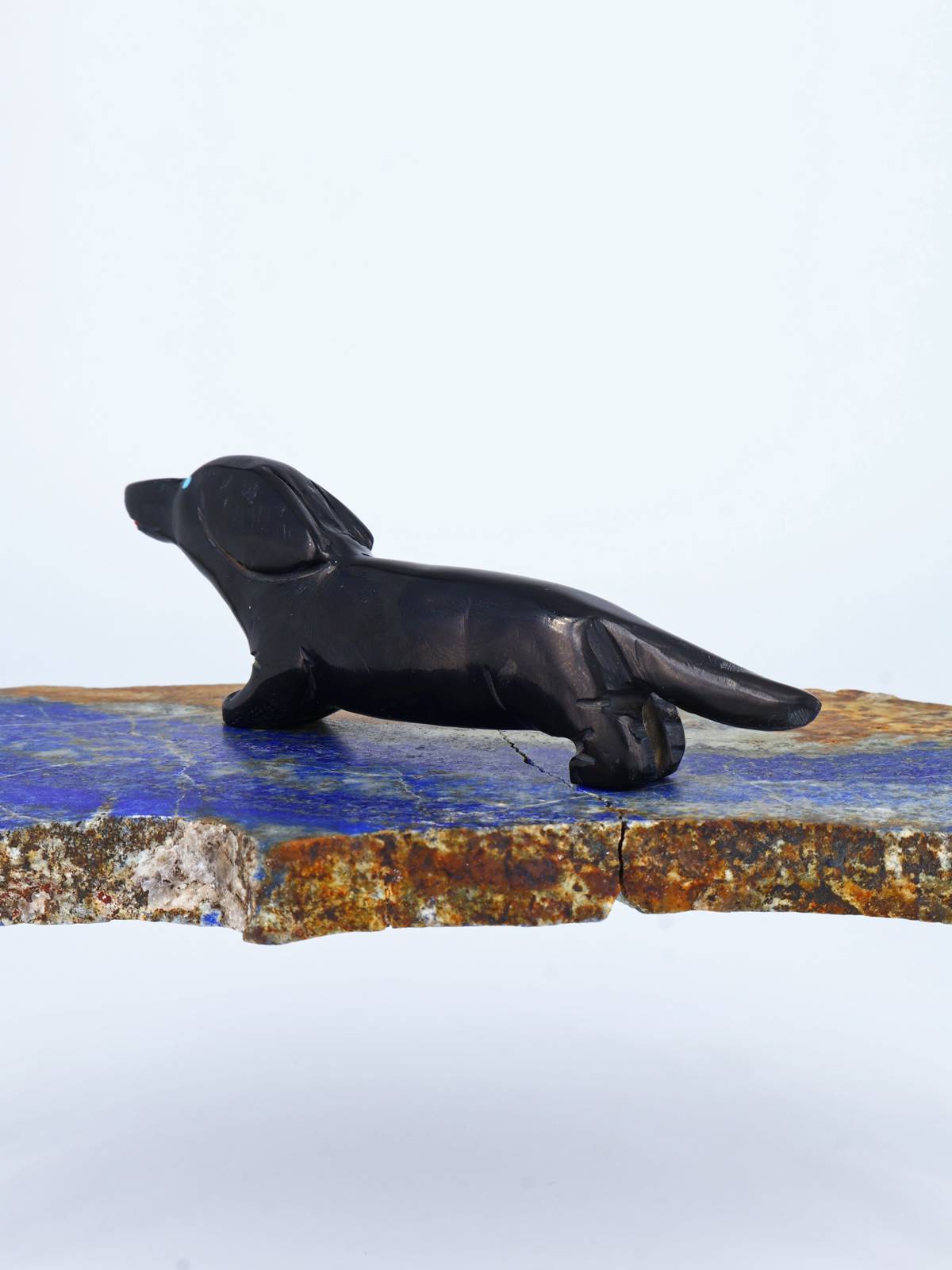 Black Jet Dog Zuni Fetish