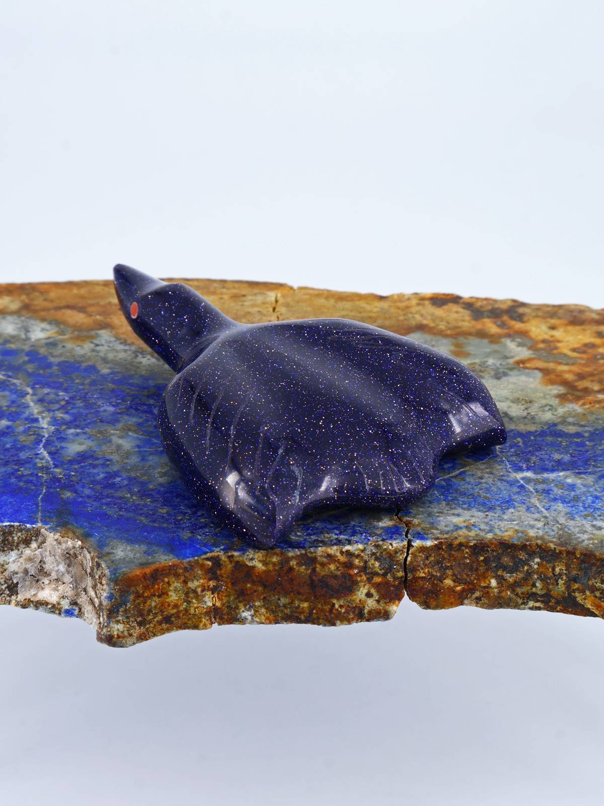 Goldstone Bird Zuni Fetish