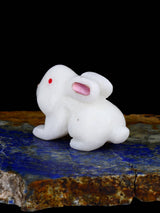 White Marble Rabbit Zuni Fetish