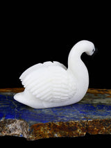 White Marble Swan Zuni Fetish