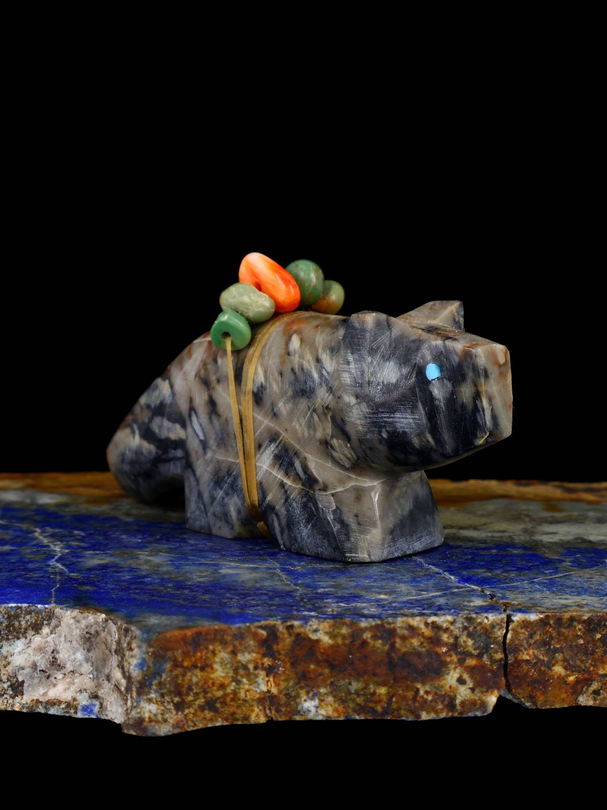 Picasso Marble Wolf Zuni Fetish