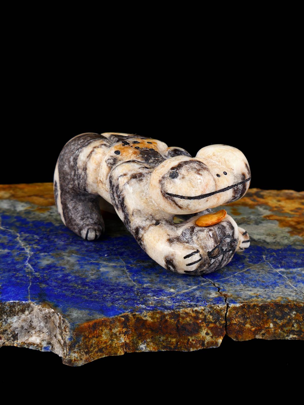 Marble Frog Zuni Fetish